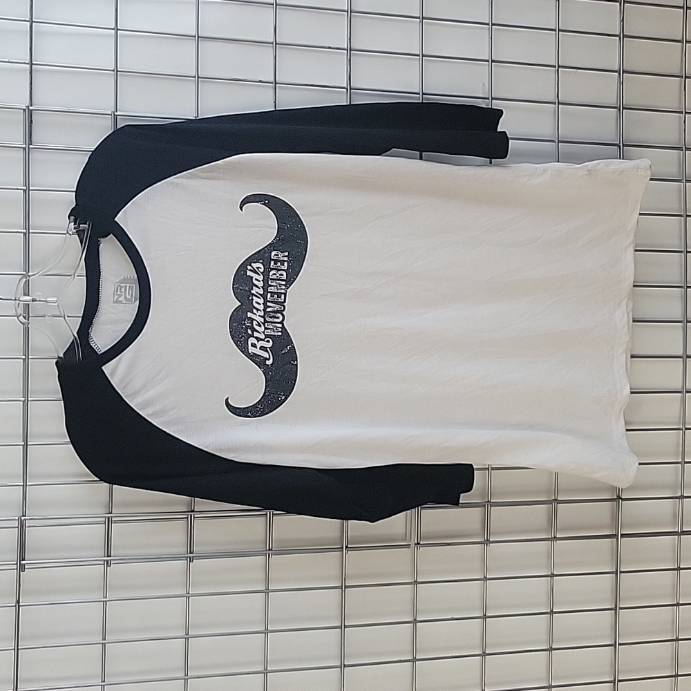 NRG Men's Long Sleeve Shirt "Rickard's MOVEMER" White and Black
